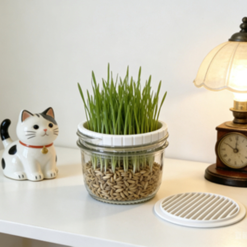 Minimalist White Cat Grass Gro - Net Pot 3 Inch review and price