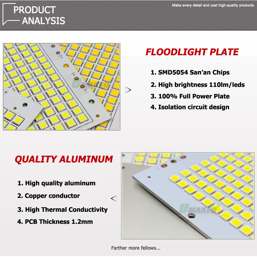1Pc LED PCB SMD5054 Floodlight - Flood Tray Table review and price