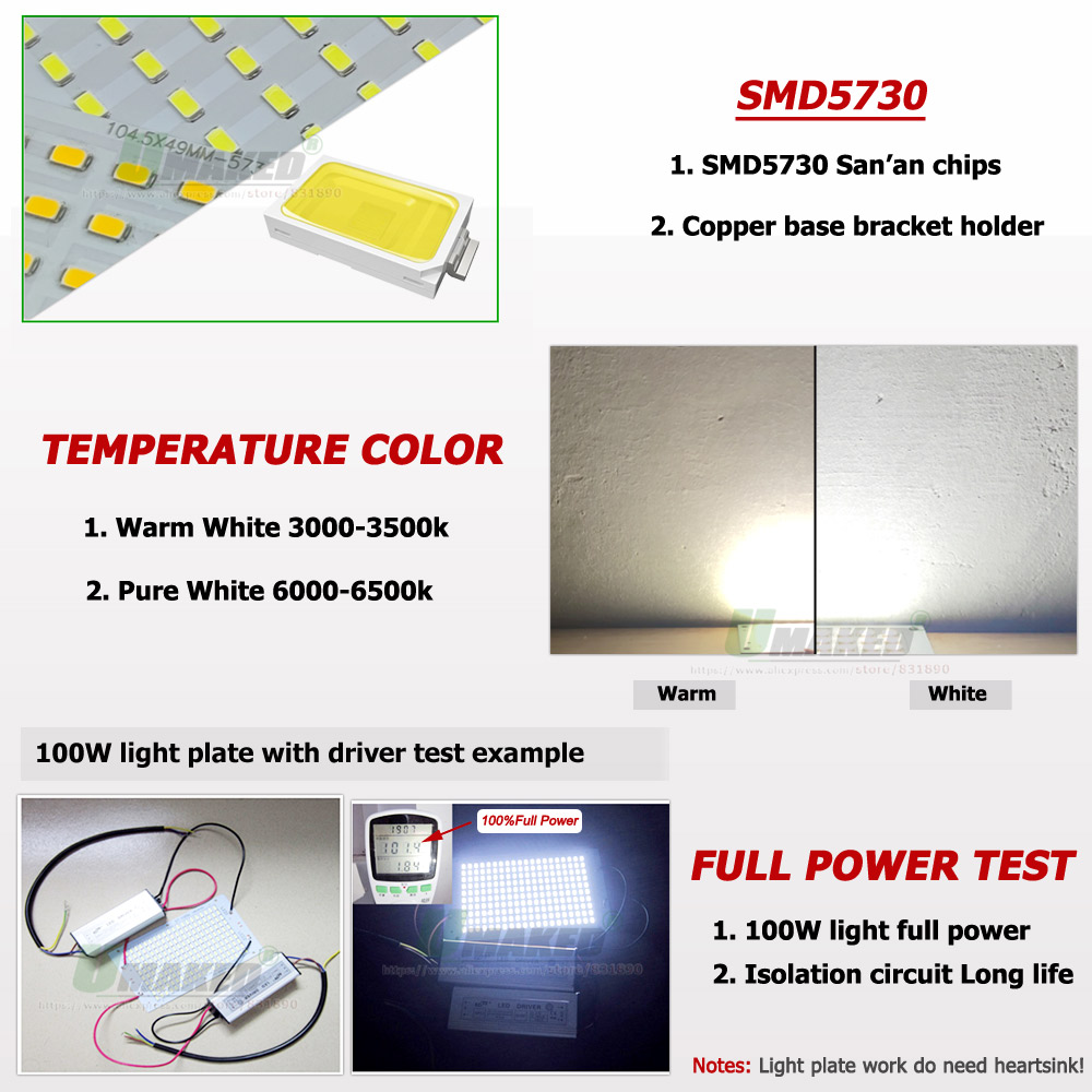 50W LED PCB+Driver Floodlight  - Flood Tray Table review and price